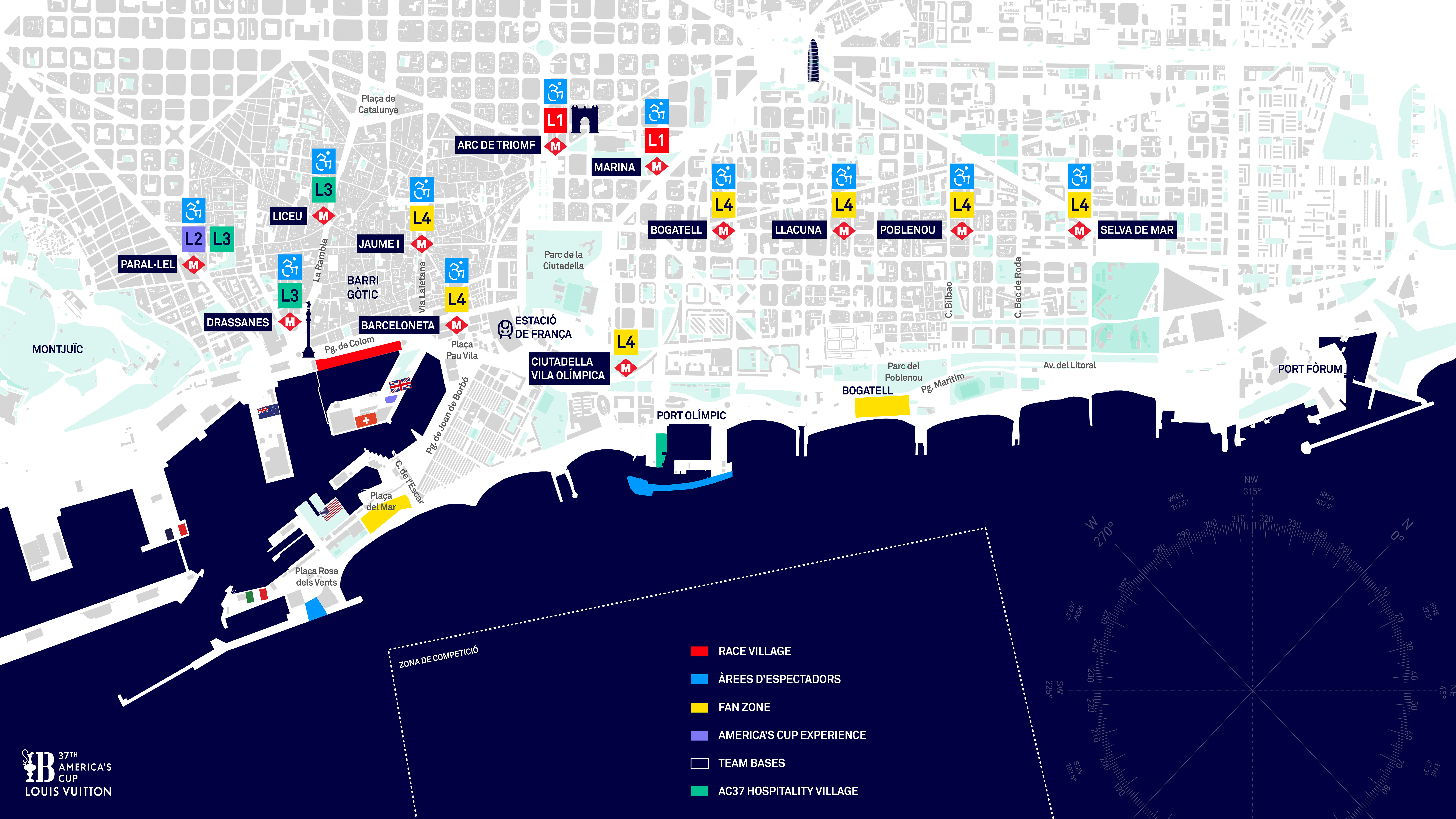 Bases Nàutiques dels equips participants