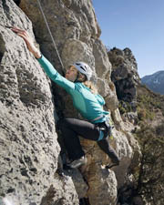 woman climbing