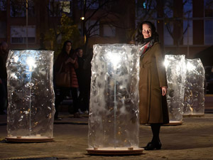 Instal·lació Mar de Blaus. Llum Barcelona